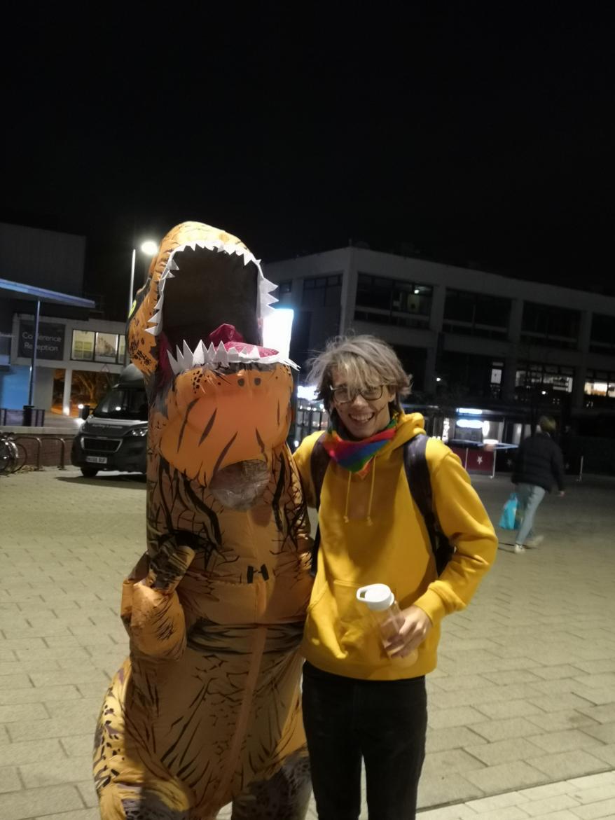 Felix with a Dinosaur!